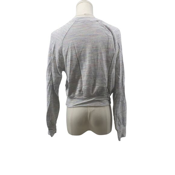 Athleta Girl Sweatshirt Large / 12 Rainbow Speckled Long Sleeve TENCEL Modal - Picture 6 of 9